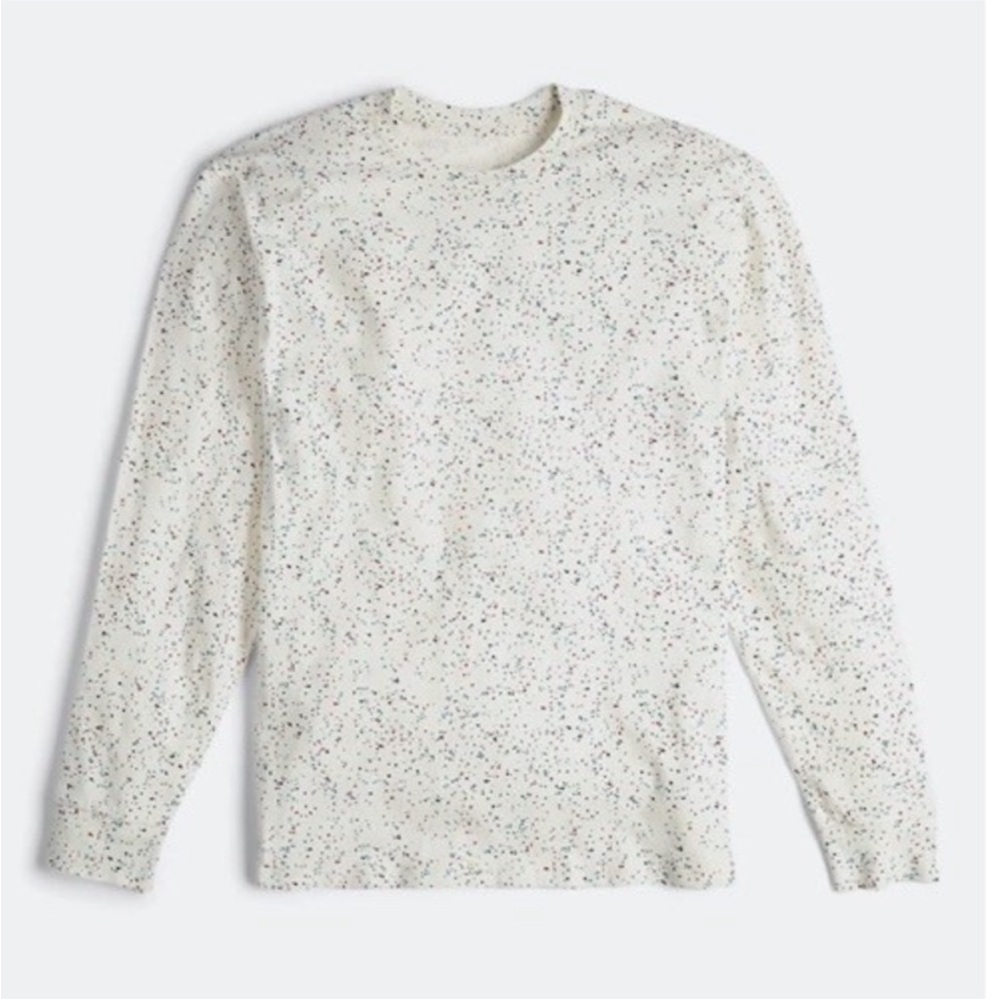 Topo Designs White Speckled Long Sleeve Top
